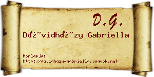 Dávidházy Gabriella névjegykártya