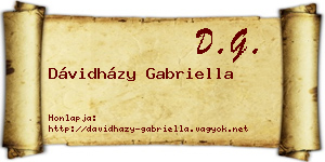 Dávidházy Gabriella névjegykártya