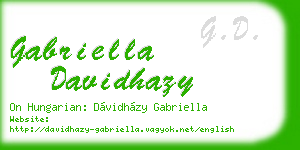 gabriella davidhazy business card