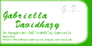 gabriella davidhazy business card